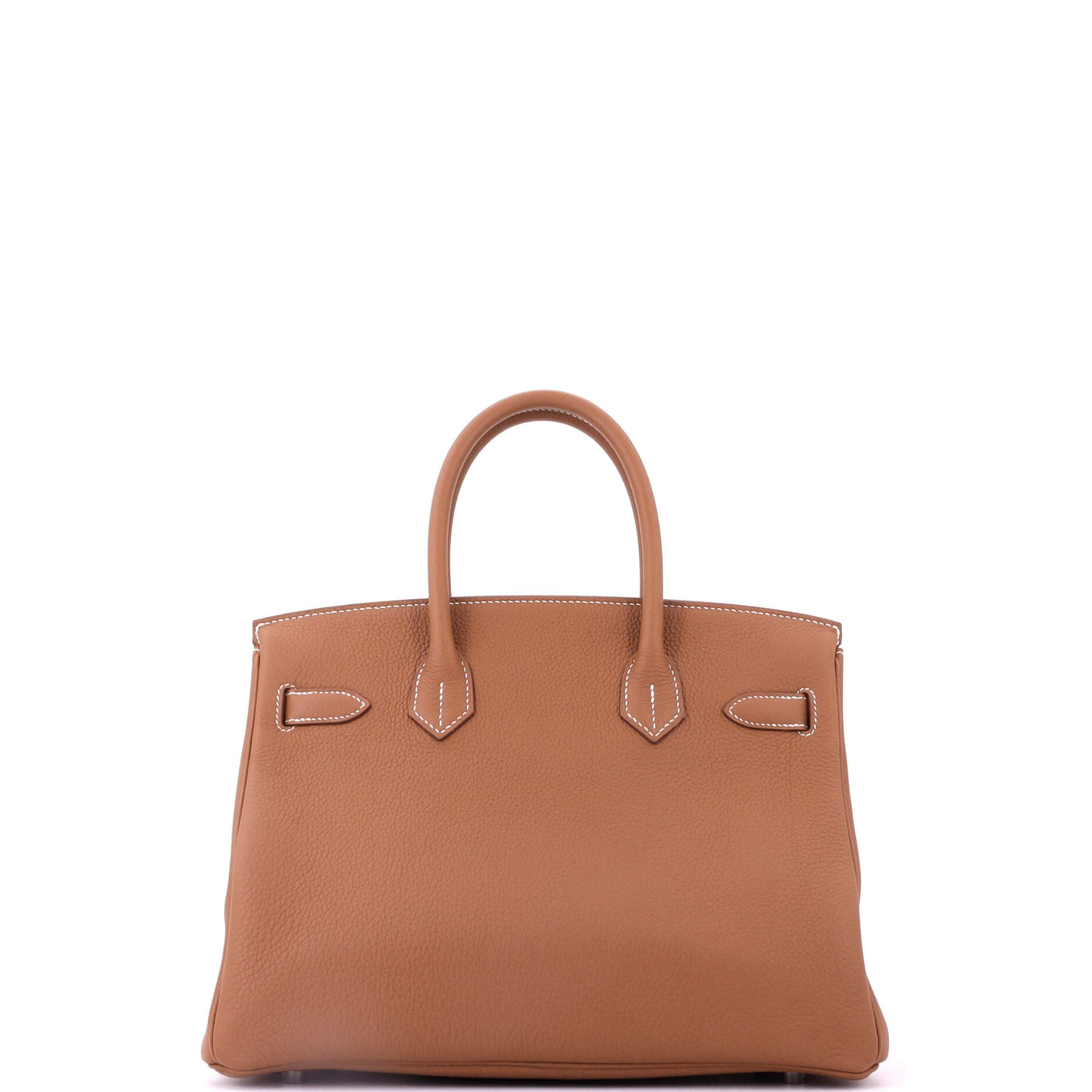 Birkin Handbag Brown Togo with Palladium Hardware 30, Alternate, color, Metallic Gold