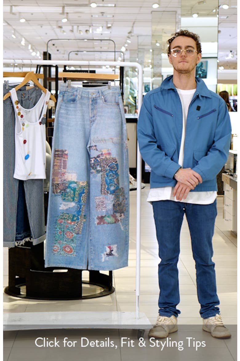 Print High Waist Barrel Leg Jeans video