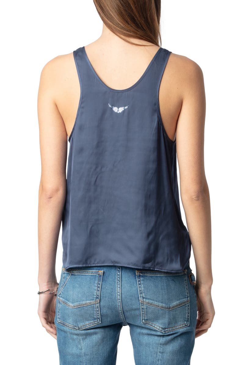 Zadig & Voltaire Tarys Satin Tank, Alternate, color,