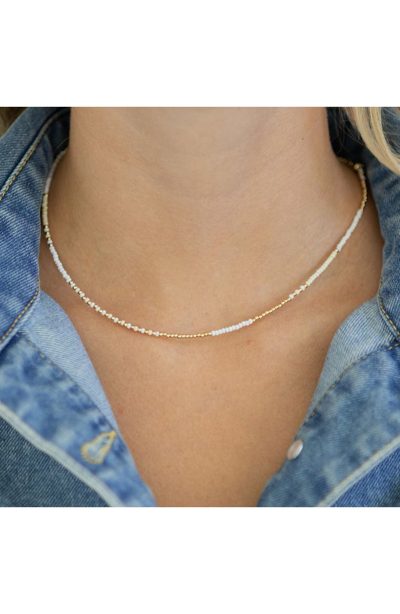 Erin McDermott Jewelry 30A Sands Tiny Beaded Necklace, Alternate, color, White