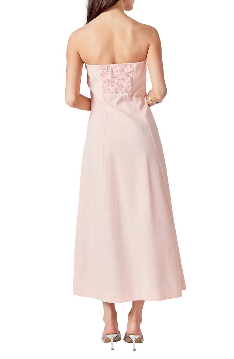 Endless Rose Strapless Linen Dress, Alternate, color, Pink