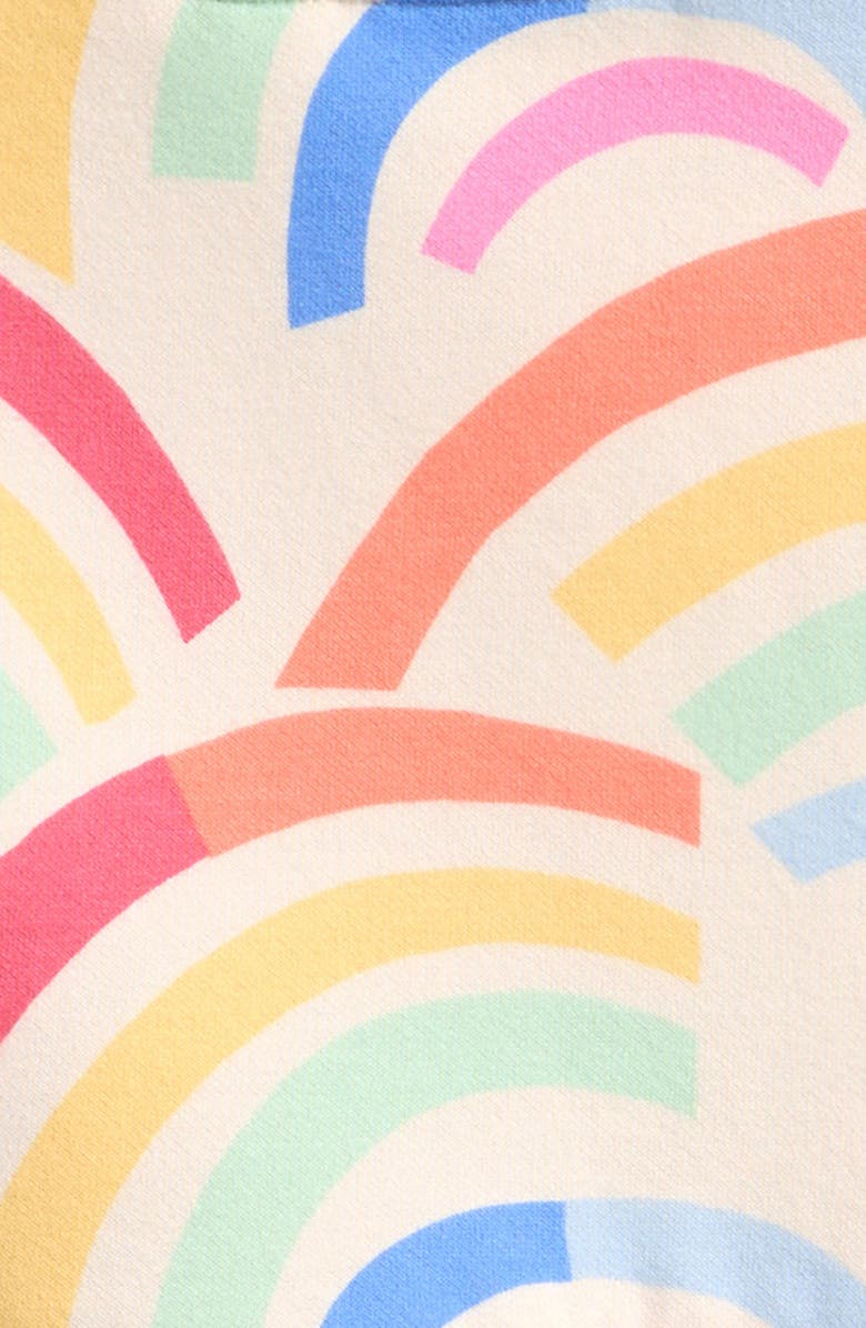 NEXT Kids' Squiggle Print Long Sleeve Cotton Blend Dress, Alternate, color, White Multi