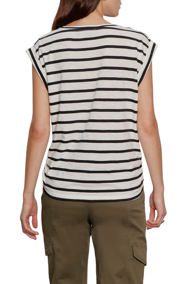 Knotted Muscle T-Shirt, Alternate, color, CHALK WHITE/ BLACK STRIPE