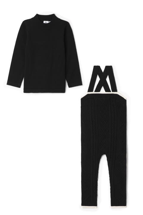 Cable Knit Overall Set