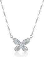 SUZY LEVIAN Cubic Zirconia Butterfly Pavé Pendant Necklace