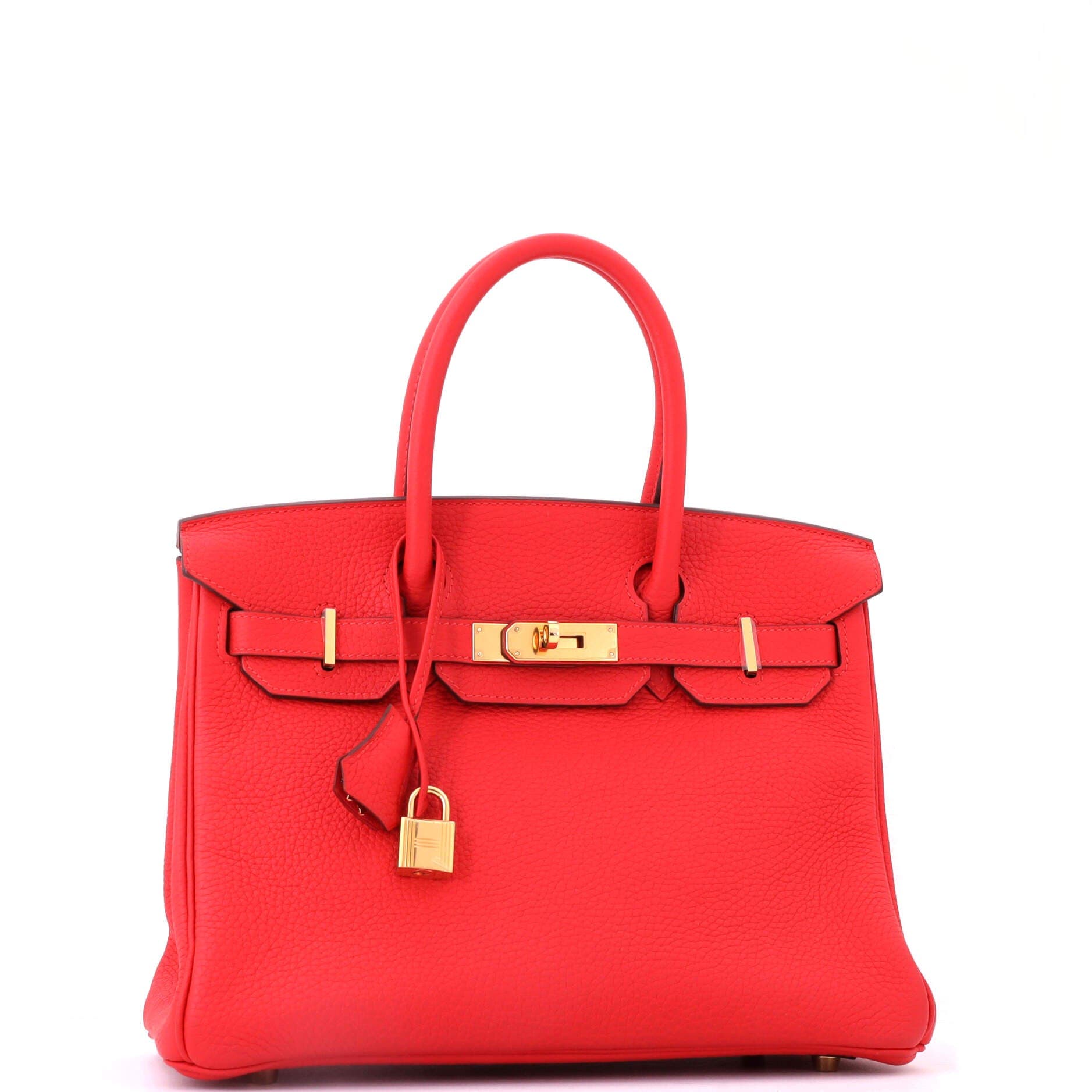 Birkin Handbag Red Clemence with Gold Hardware 30, Alternate, color, Rouge Tomate