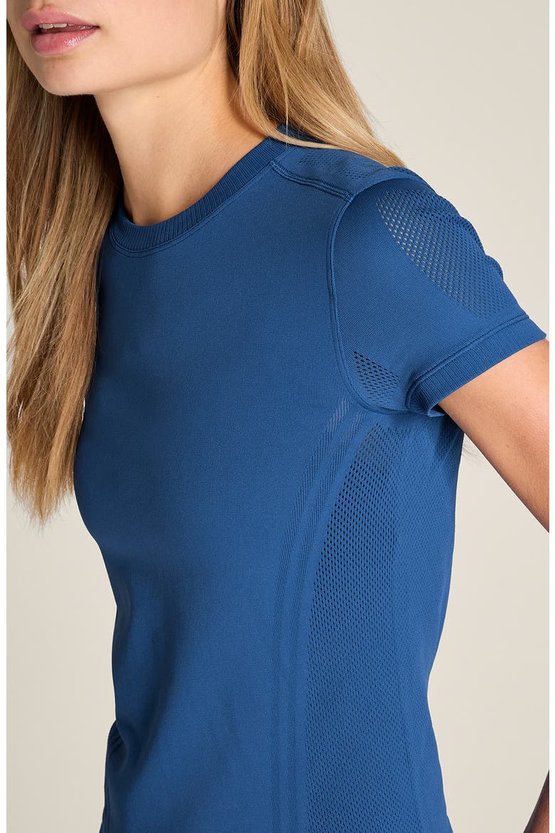 Pro Performance Seamless Mesh Tee, Alternate, color, BLUE QUARTZ