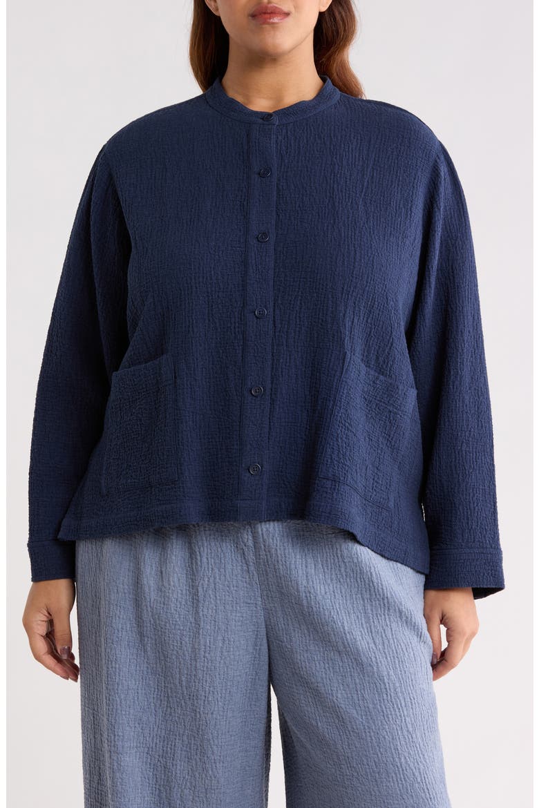 Seersucker Shirt Jacket, Alternate, color, INK