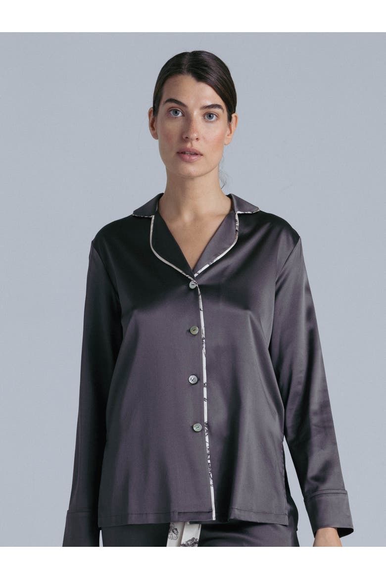Silk Sleep Shirt, Main, color, Magic Grey