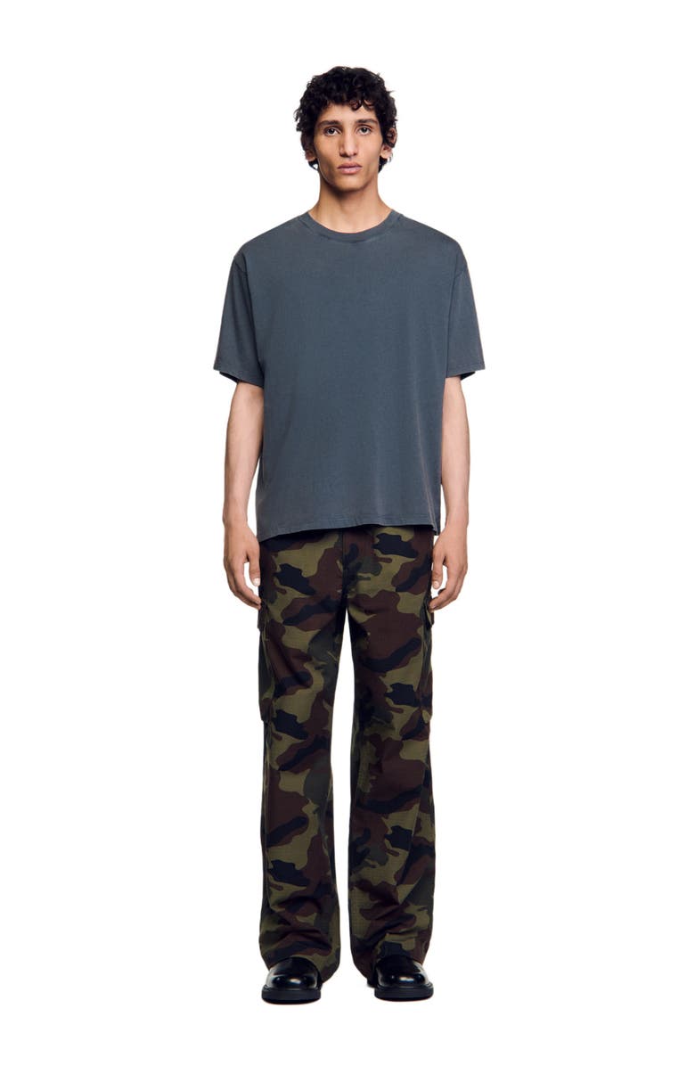 SANDRO Faded-effect T-shirt, Main, color, 