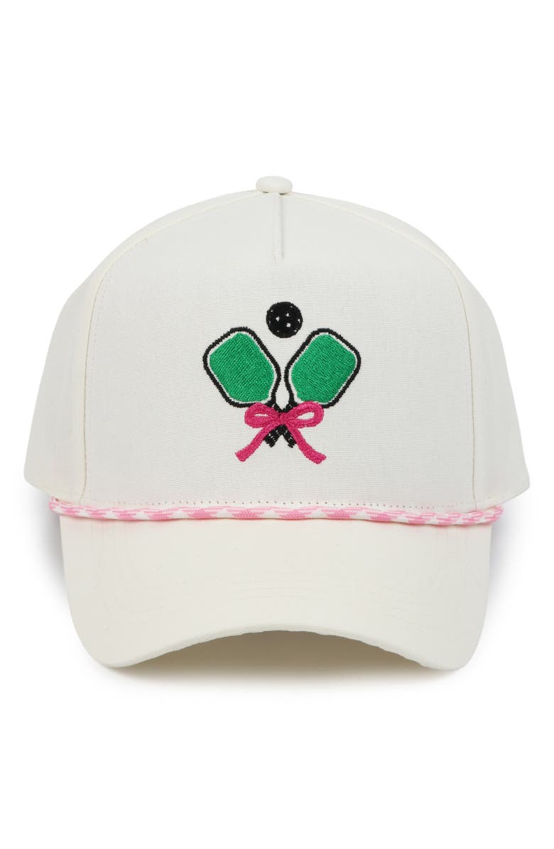 David & Young Pickleball Embroidered Cotton Baseball Cap, Alternate, color, Pink
