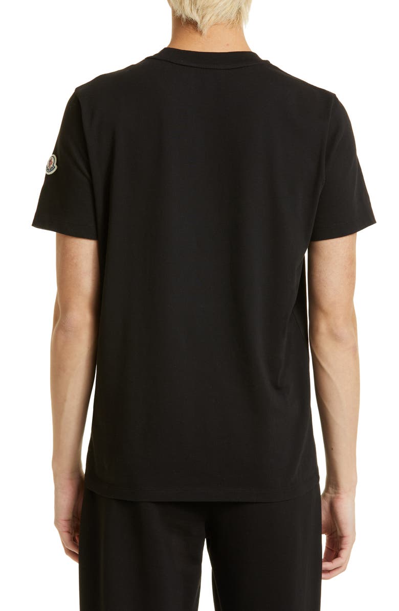 Moncler Interlocking Logo Cotton Graphic Tee, Alternate, color, 