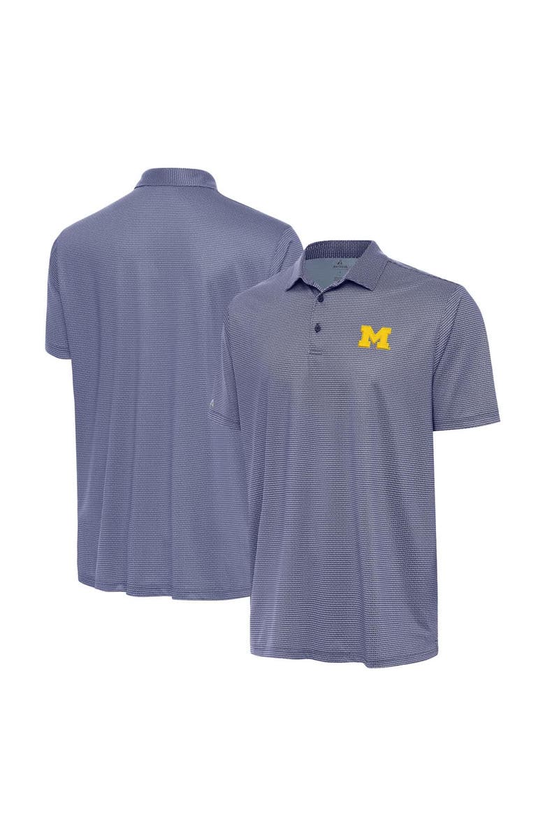 ANTIGUA Men's Antigua White/Navy Michigan Wolverines Rings Polo, Main, color, White