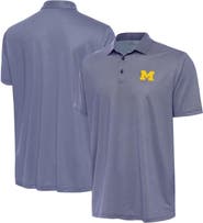 ANTIGUA Men's Antigua White/Navy Michigan Wolverines Rings Polo