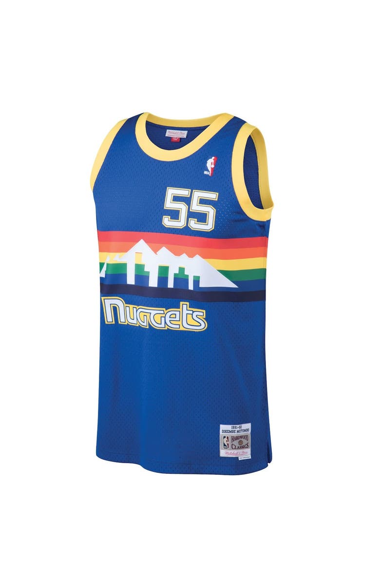 Mitchell & Ness Men's Mitchell & Ness Dikembe Mutombo Blue Denver Nuggets 1991/92 Hardwood Classics Swingman Jersey, Alternate, color, Blue