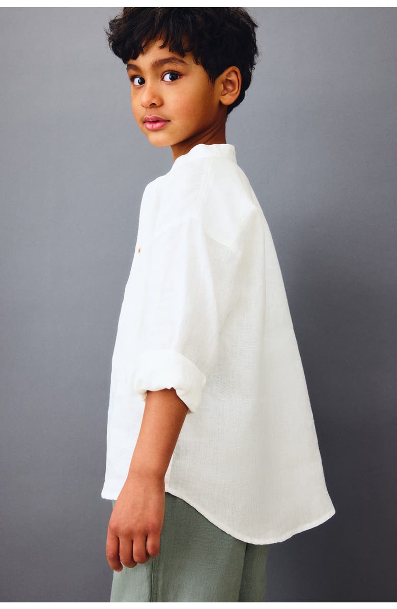 H&M Linen shirt, Alternate, color, White