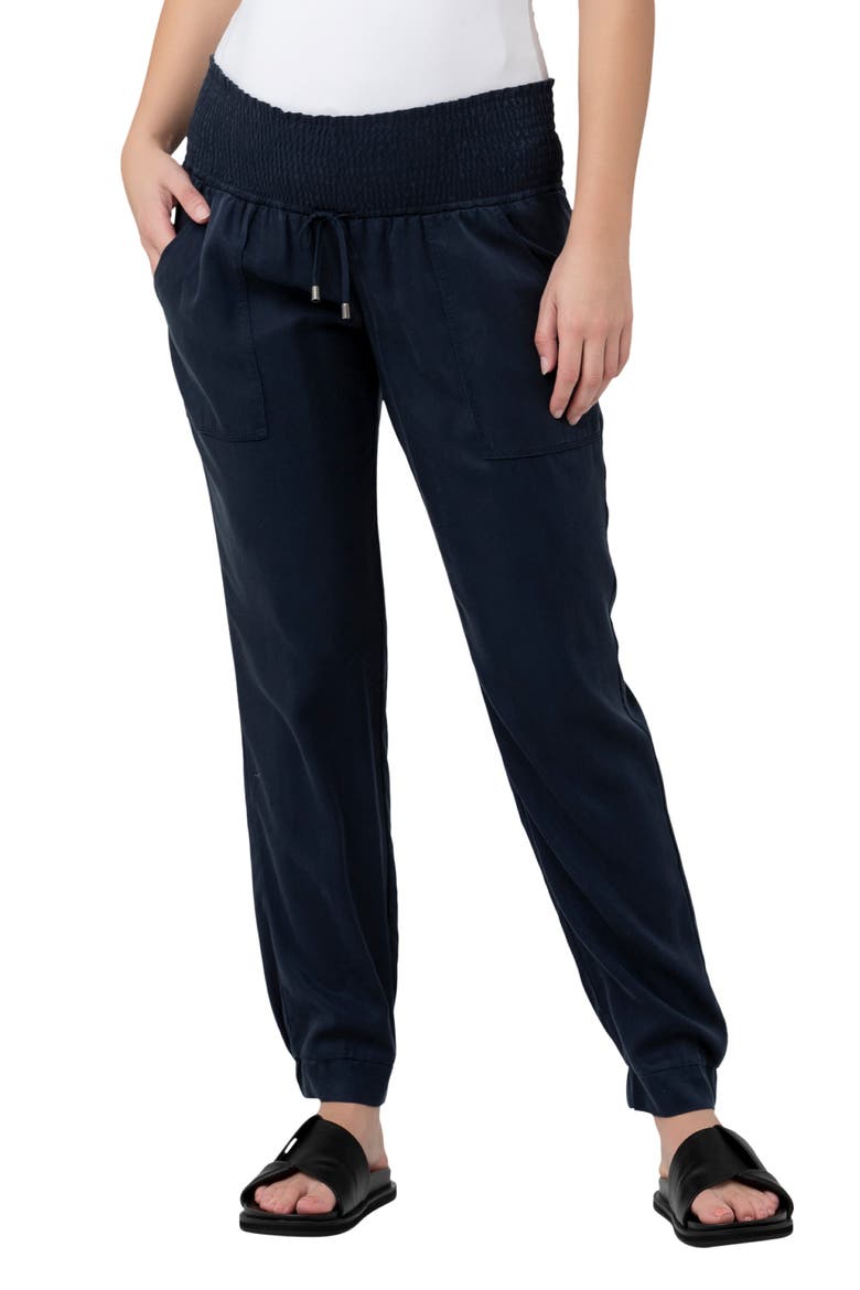 Off Duty Maternity Joggers, Main, color, NAVY