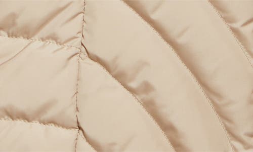 Moncler Mixed Media Down Jacket In Beige Sand