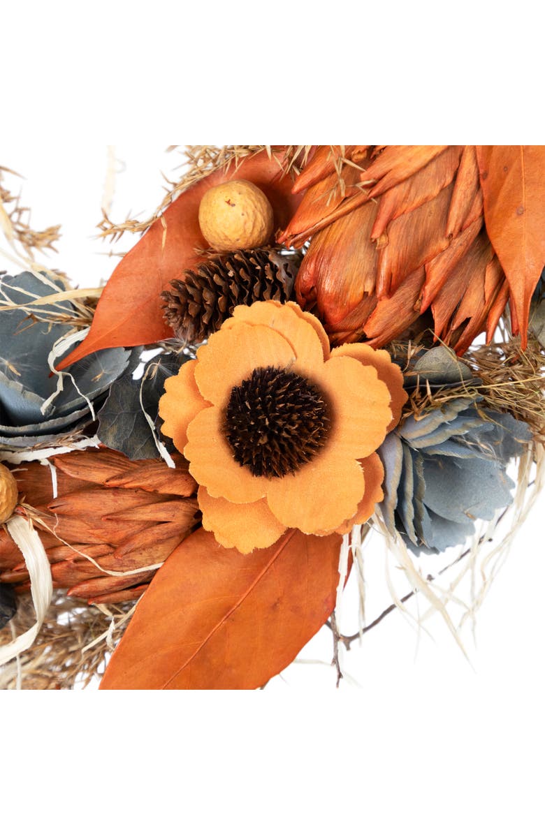 Northlight Sunflower and Wheat Artificial Fall Harvest Wreath - 12" - Unlit, Alternate, color, 