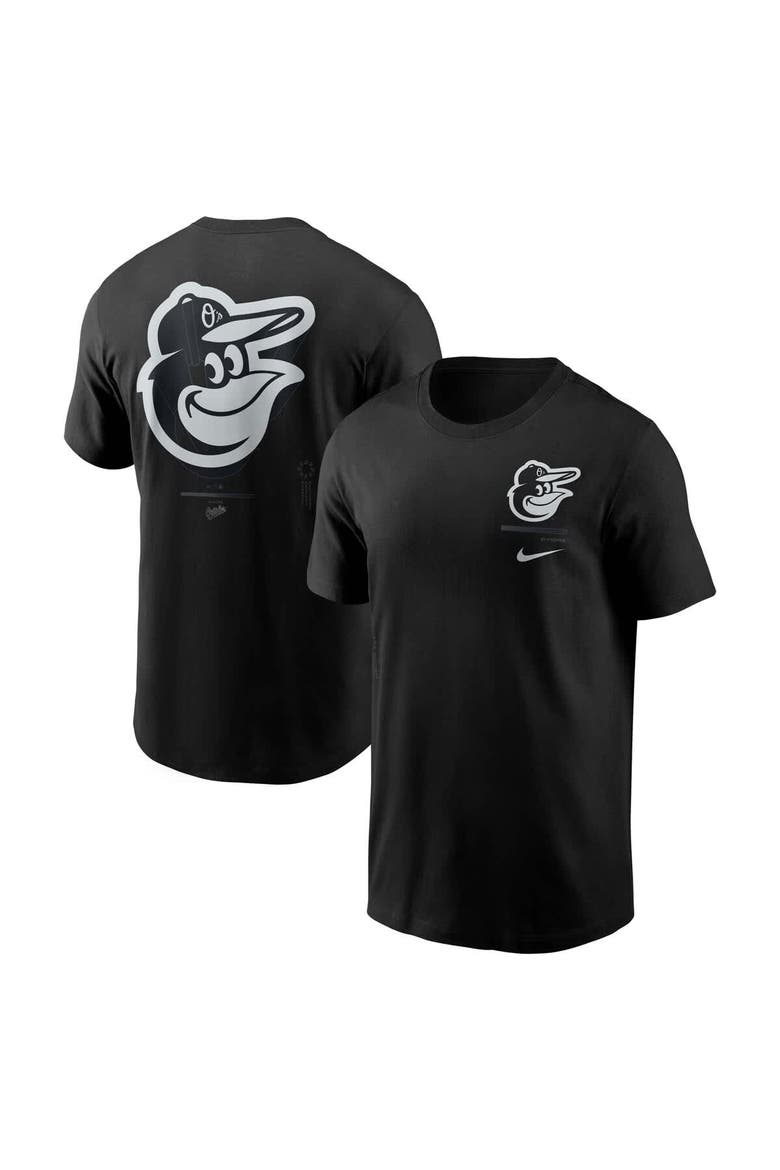 Men's Nike  Black Baltimore Orioles  Lights Out Bar Loading T-Shirt, Alternate, color, Black