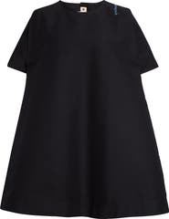 Marni Short Sleeve Cotton Cady A-Line Dress