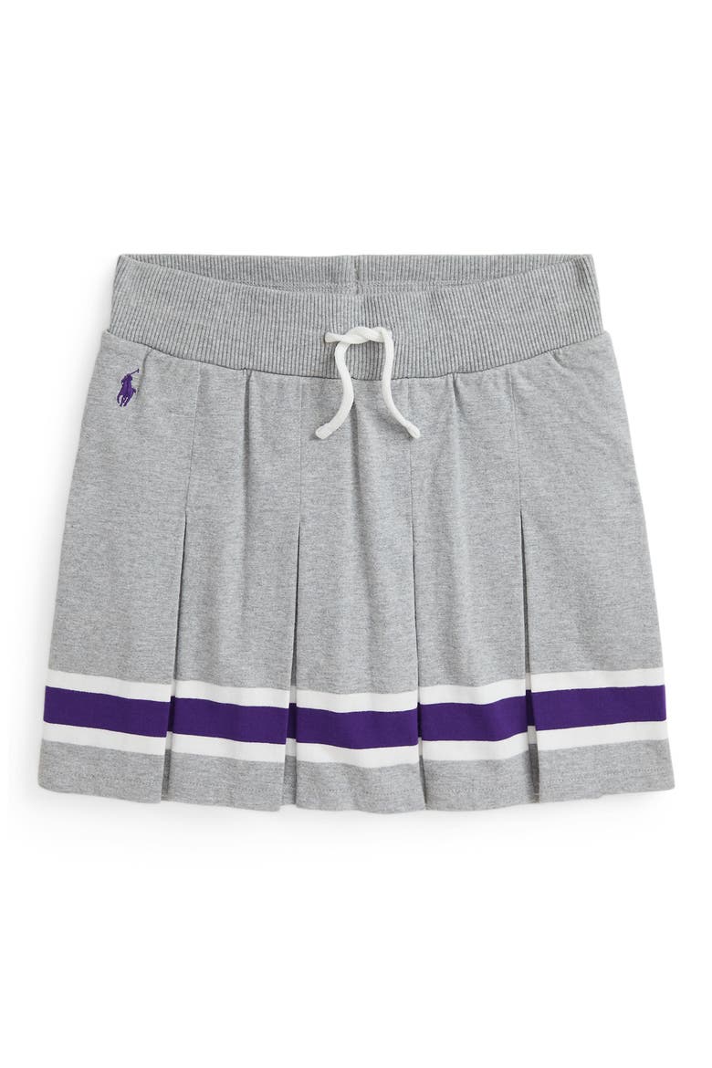 Kids' Pleated Tennis Skirt, Main, color, ANDOVER HEATHER / PURPLE