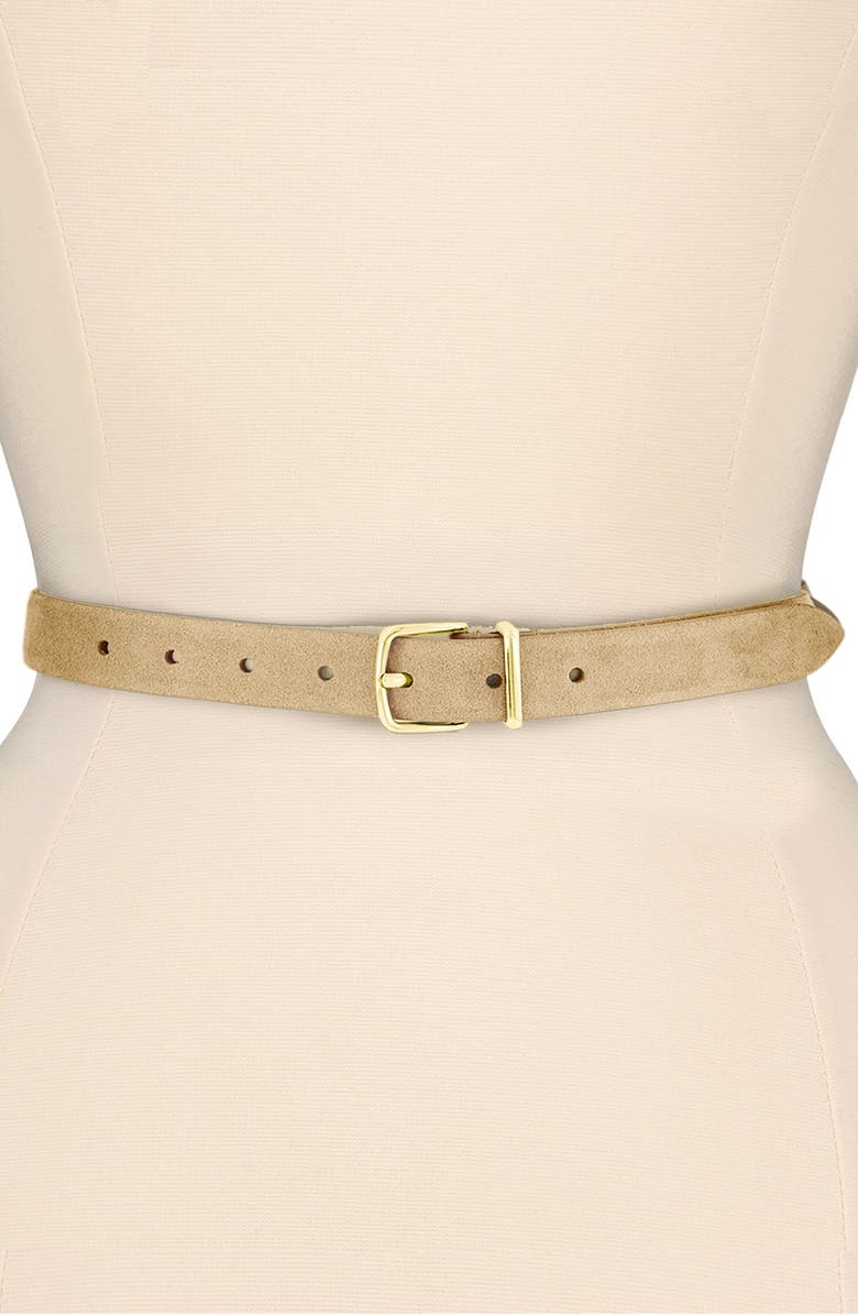 Vince Kaia Suede Belt, Alternate, color, Sand Trail