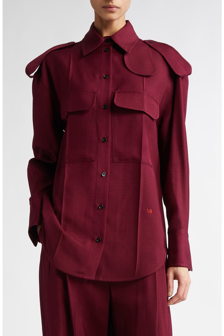 Utility Button-Up Shirt, Main, color, PORT