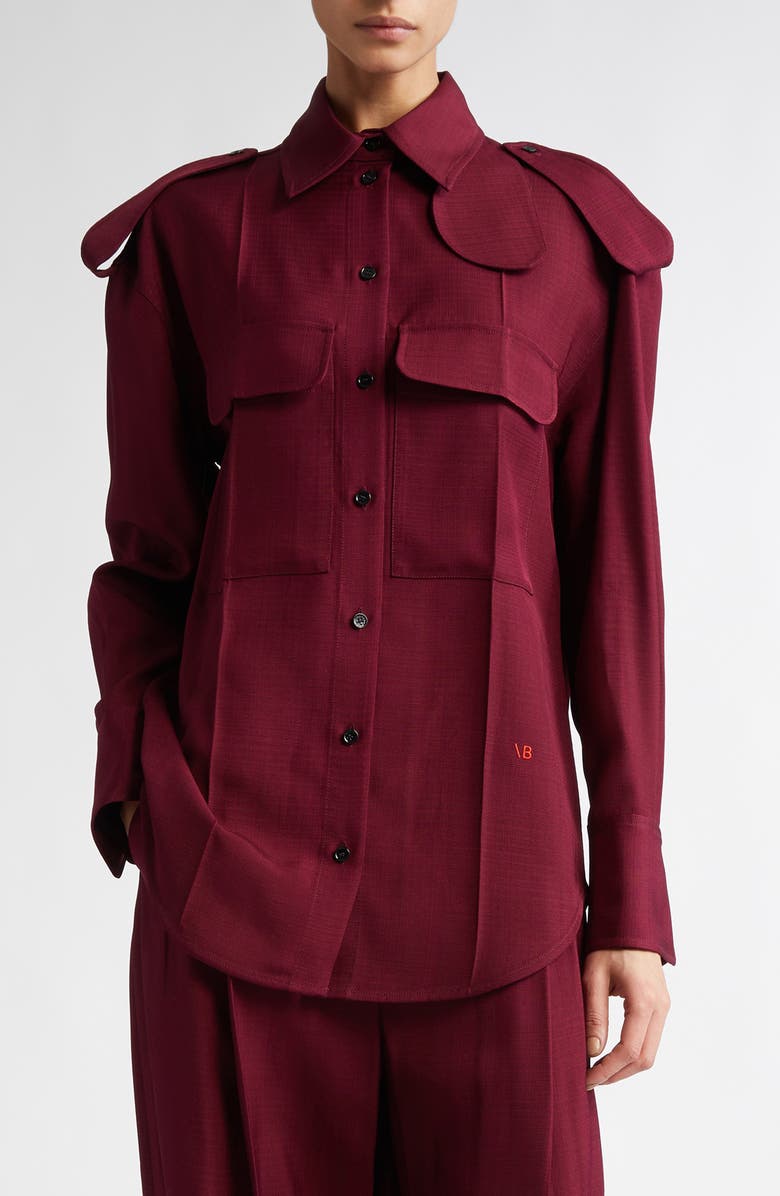 Victoria Beckham Utility Button-Up Shirt, Main, color, 