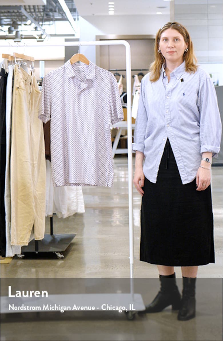 Versa Botanic Print Performance Polo, sales video thumbnail