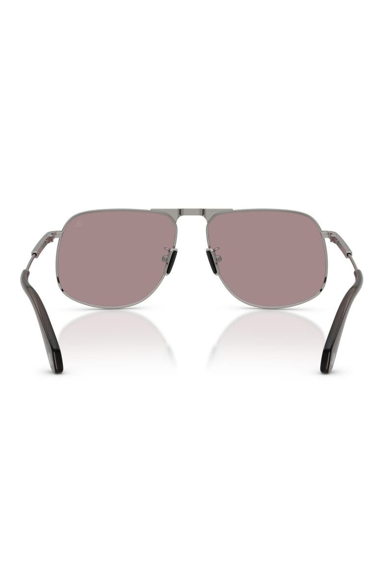 Vitessa 58mm Pilot Sunglasses, Alternate, color, GUN METAL / SOLID PURPLE