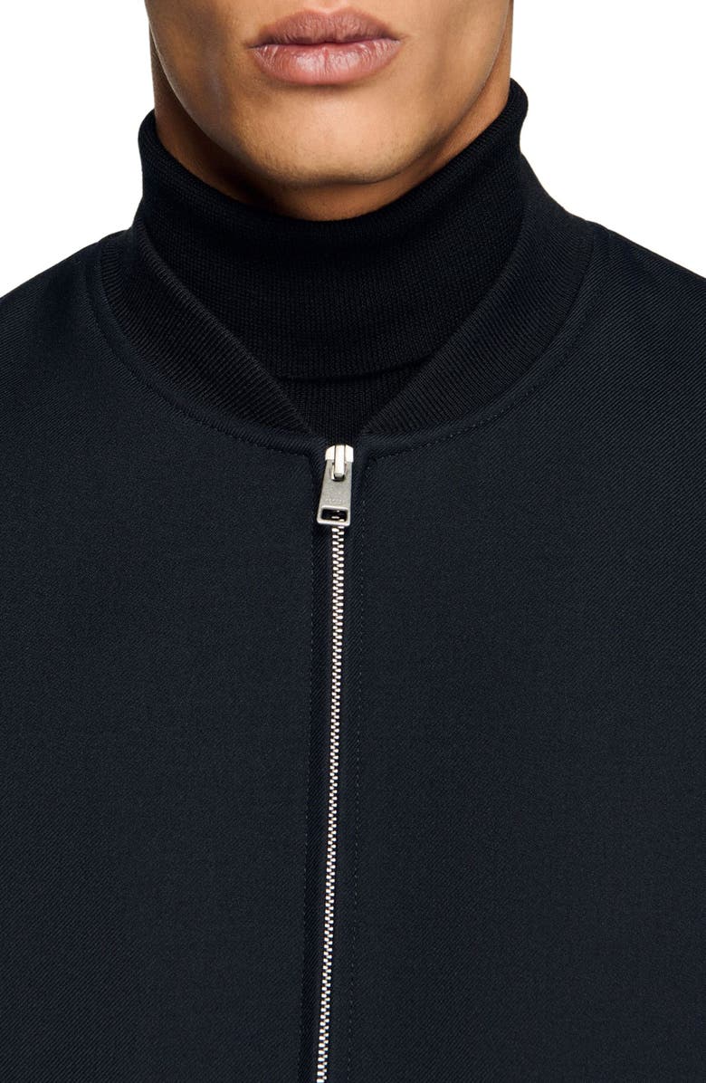 SANDRO Zip-up jacket, Alternate, color, Navy Blue