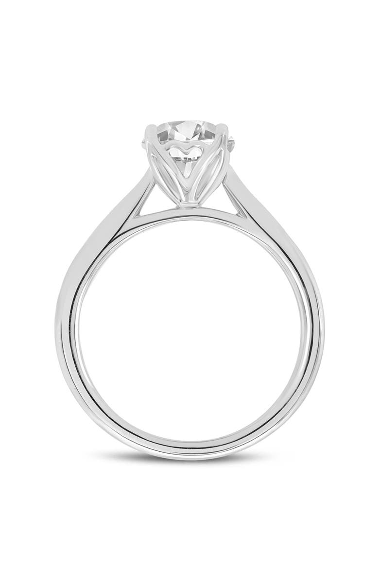 LuvMyJewelry Nyra 14K White Gold Round Lab Grown Diamond Classic Engagement Ring - 1.5 ctw, Alternate, color, 14K White Gold