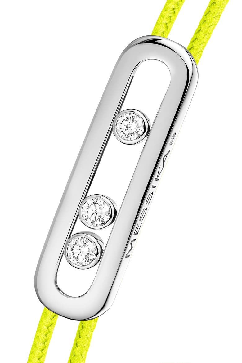 Care Moving Diamond Friendship Bracelet, Alternate, color, WHITE GOLD