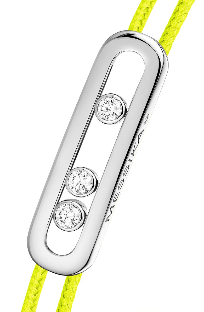 Messika Care Moving Diamond Friendship Bracelet, Alternate, color, White Gold