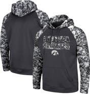 COLOSSEUM Men's Colosseum Charcoal Iowa Hawkeyes OHT Military Appreciation Digital Camo Pullover Hoodie