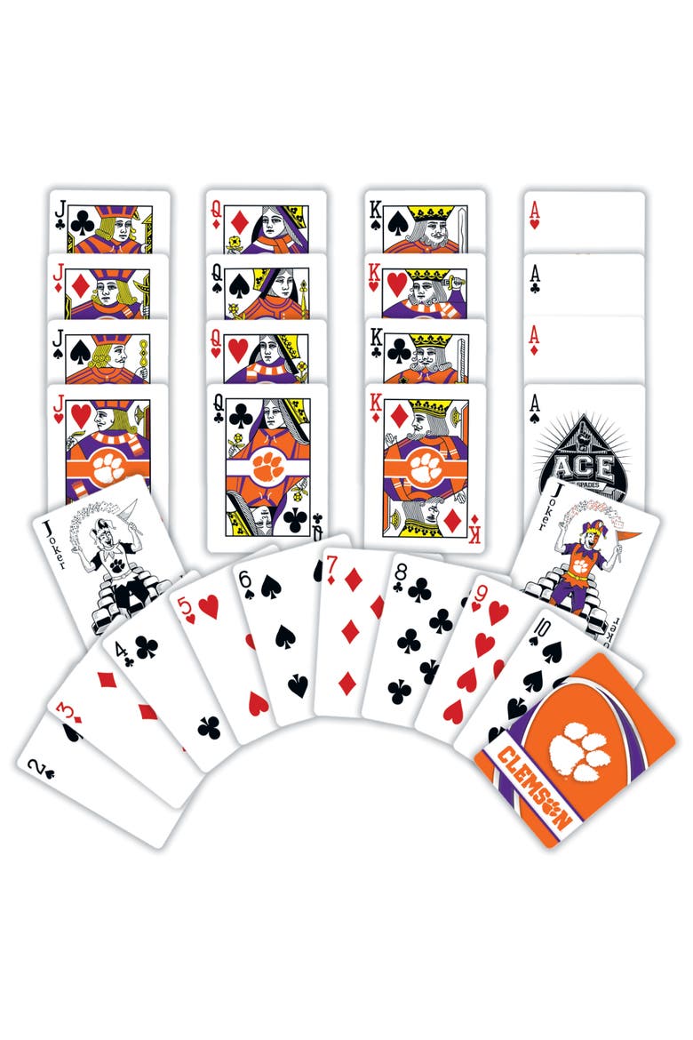 Clemson Tigers Playing Cards, Alternate, color, Multicolor