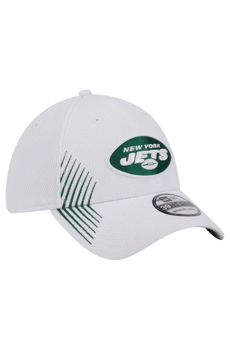 New Era Men's New Era White New York Jets Active 39THIRTY Flex Hat, Alternate, color, White