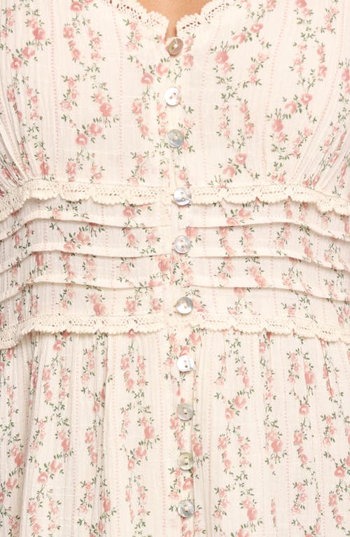 Petal And Pup Petal & Pup Orlaith Floral Tiered Cotton Blend Maxi Dress In Multi