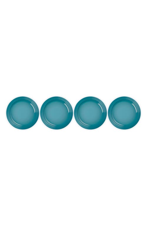 Le Creuset Vancouver Set Of 4 Salad Plates In Caribbean