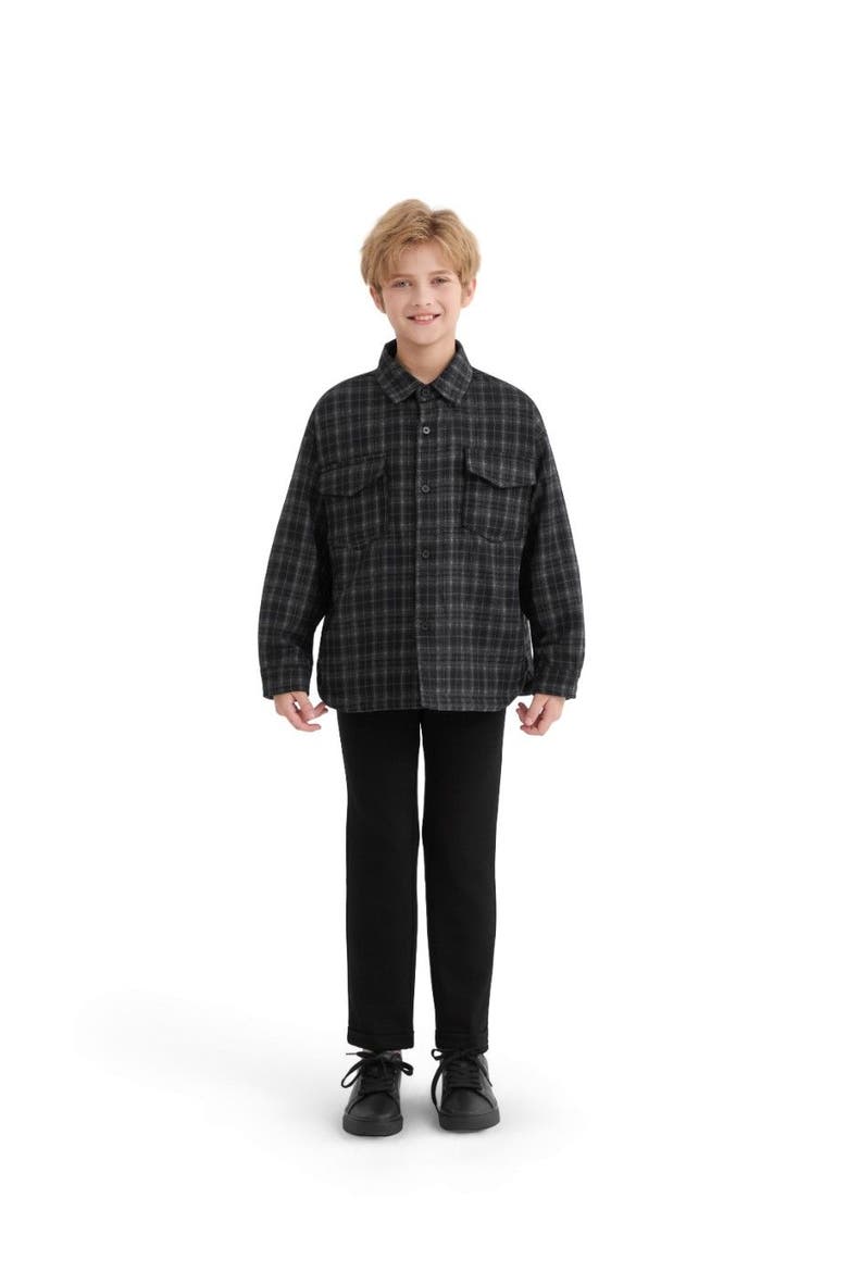 Plaid Flannel Shirt, Alternate, color, Black