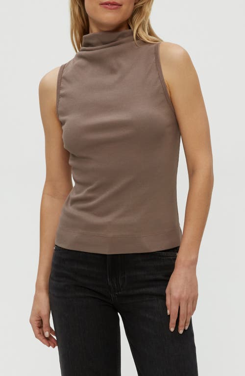 Michael Stars Anita Mock Neck Tank In Java In Brown