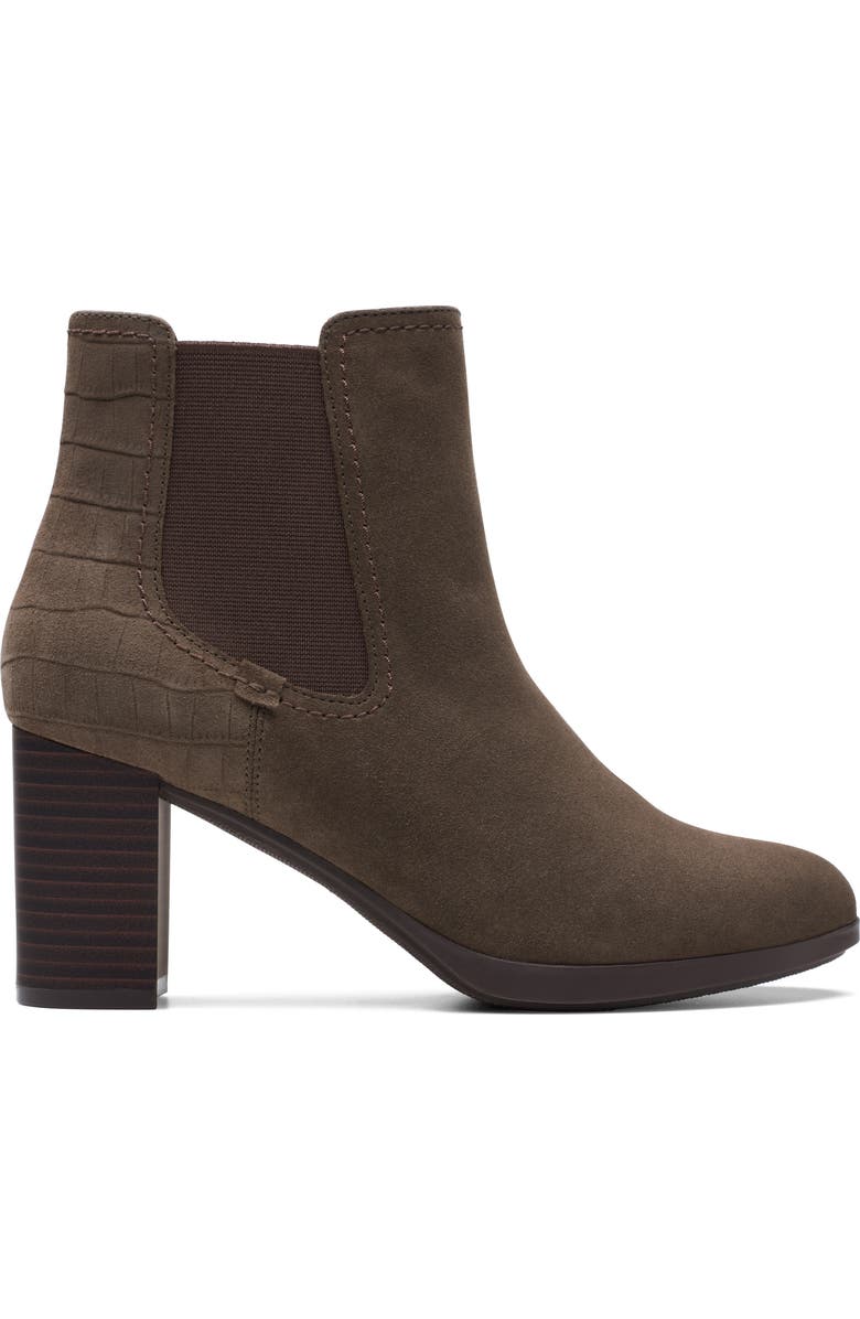 Clarks<sup>®</sup> Bayla Rose Chelsea Boot, Alternate, color, Slate Suede