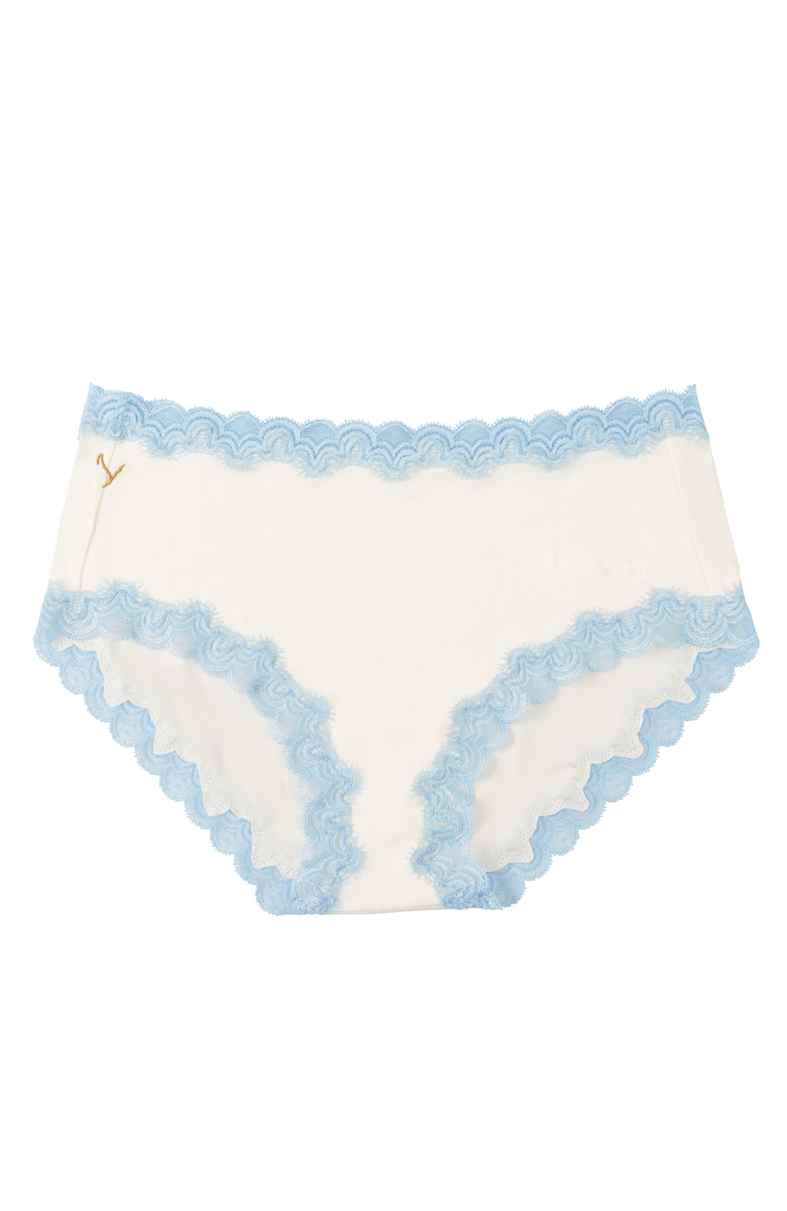 Winter White with Sky Blue