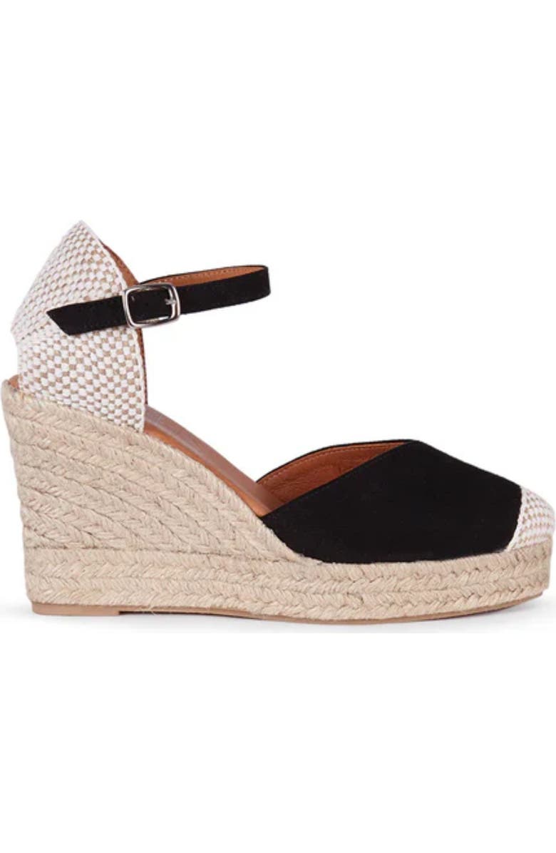Menina Step Jimena High Strap Espadrille Sandal, Main, color, Black
