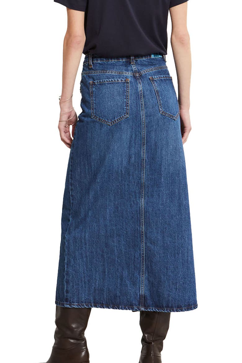 Denim Midi Skirt, Alternate, color, Blue