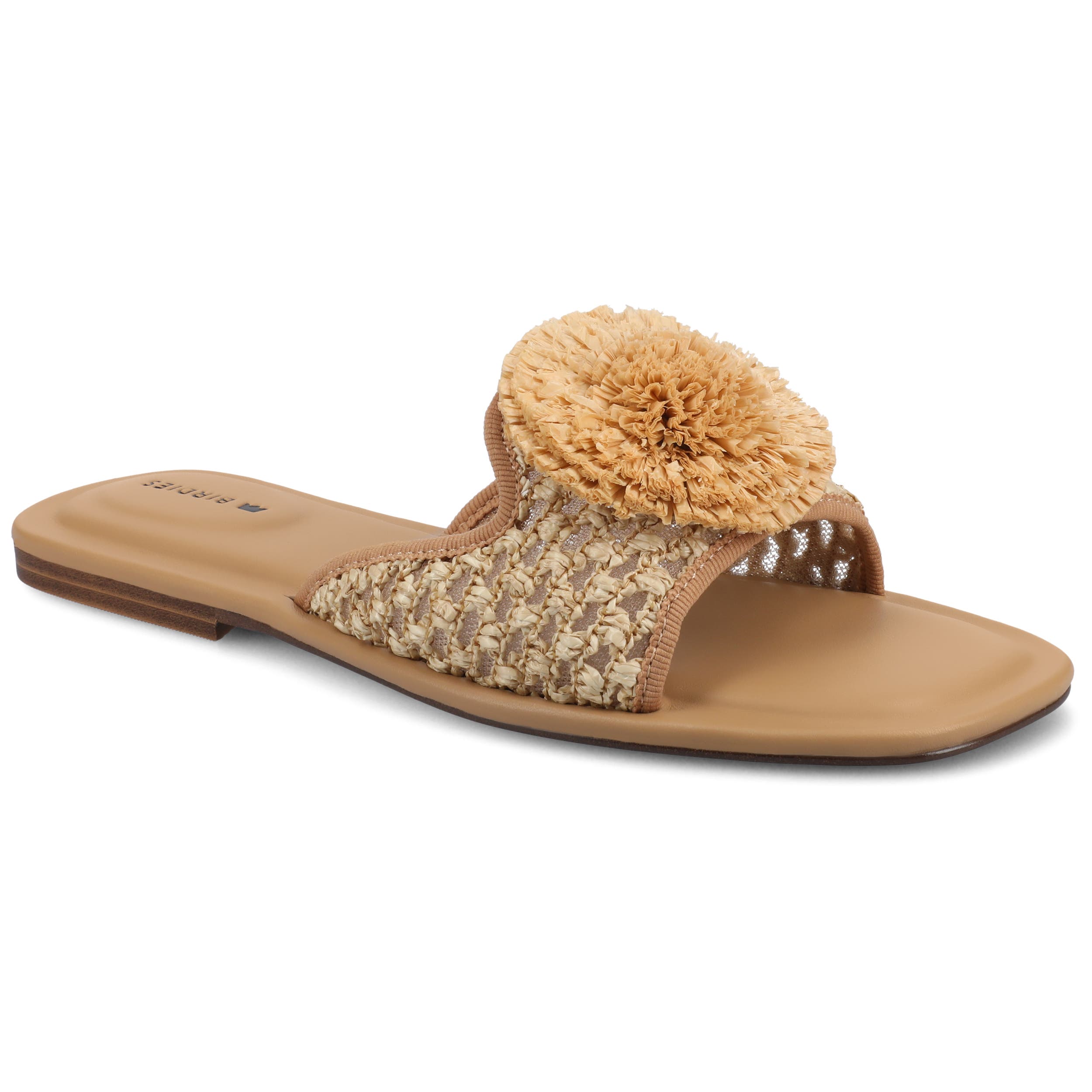 Birdies The Kiwi Pom Sandal, Main, color, Tan Openweave