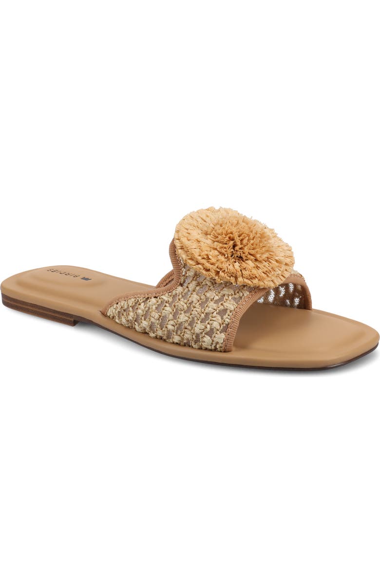 Birdies The Kiwi Pom Sandal, Main, color, Tan Openweave