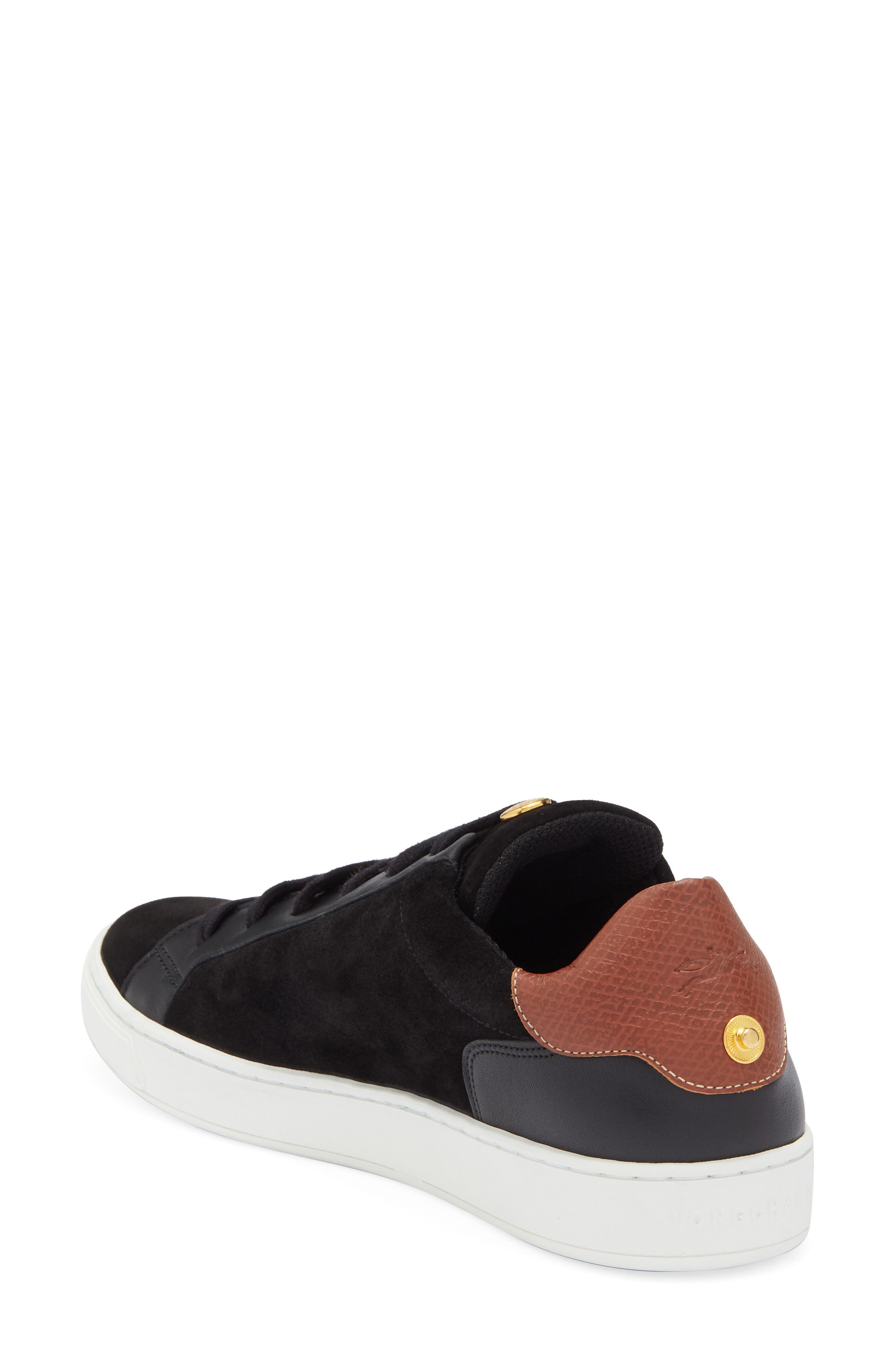 Longchamp Heel Patch Low Top Sneaker, Alternate, color, 