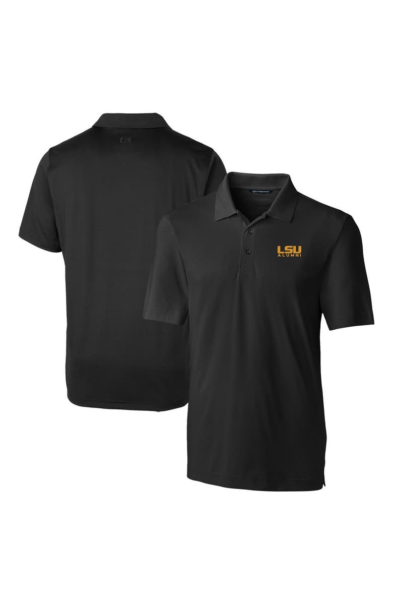 Cutter & Buck Men's Cutter & Buck  Black LSU Tigers Alumni Logo Forge Stretch DryTec Polo, Main, color, 